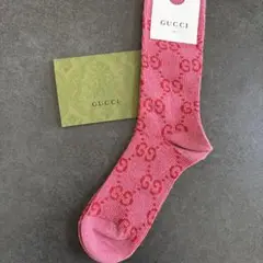 GUCCI ピンク GGロゴソックス