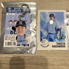 中村剛也 シークレットデカフェイスキーホルダー　カードセット 埼玉西武ライオンズ
