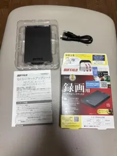 ①BUFFALO ポータブル外付けハードディスク HD-PCG1.0U3-BBA