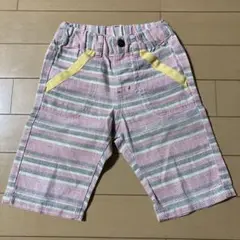 ピンク　ボーダー　ハーフパンツ