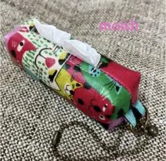 携帯ゴミ袋ケース　ねこだらけ　ビビッド
