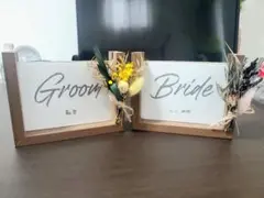 結婚式受付サイン ドライフラワー