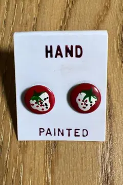いちご柄 ピアス