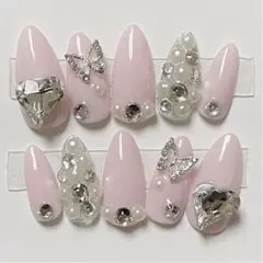 現品❀ネイルチップ 量産型 ワンホン シースルー ラベンダー