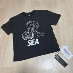 新品wind and seaスヌーピーコラボ半袖Tシャツ120cmチャコール