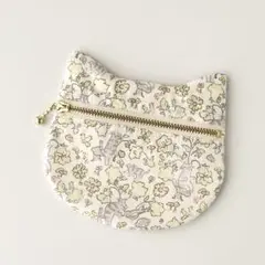 リバティ トラネコ リベンデール ねこポーチ ハンドメイド イエロー