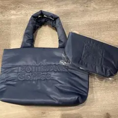 コメダ珈琲 ネイビー トートバッグ ポーチ付き