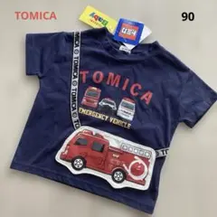 【新品】トミカ 消防車 半袖 Tシャツ 90 キッズ 男の子 男児 ポシェット