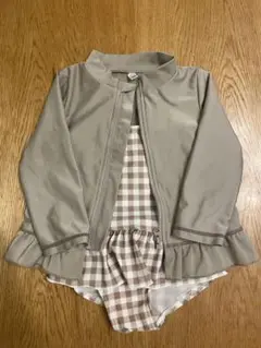 ワンピース水着　ラッシュガード　セット　90cm