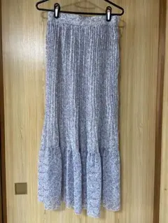 プリーツロングスカート 花柄