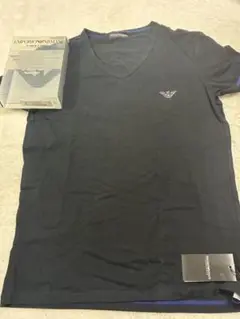 EMPORIO ARMANI ブラック Vネック Tシャツ L