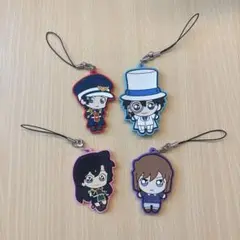 【名探偵コナン】ラバーストラップキーホルダー 4個セット