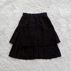 AKIRA MAKI 昭和ドレス デザインスカート ティアード プリーツ 刺繍