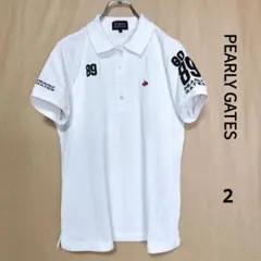 PEARLY GATES レディース白ポロシャツ サイズ2
