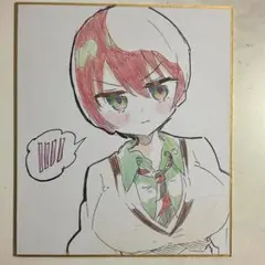 機動戦士ガンダム　ジークアクス　マチュ　手描きイラスト色紙　中サイズ