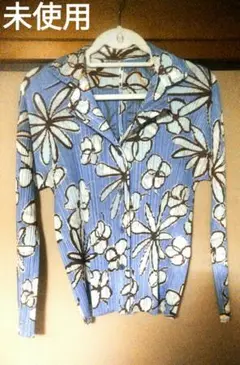 レア PLEATS PLEASE イッセイミヤケ 手描き風 フラワー ジャケット