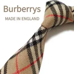 【イギリス】Burberrys ネクタイ ベージュ ノバチェック ウール100%
