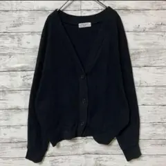 BACK NUMBER 黒カーディガン ゆるだぼ 羽織 M 春秋冬体型カバー人気