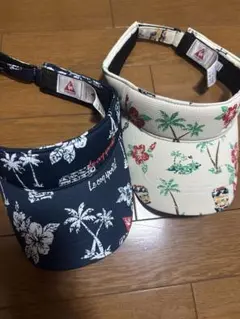 【美品】ハワイアンプリント バイザー 2点セット