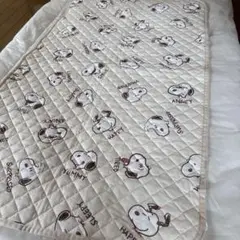 スヌーピー ミニ敷きパッド ベージュ　70x120cm 夏　ひんやり