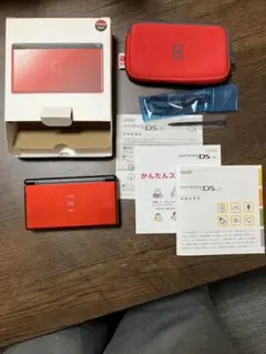 NINTENDO DS Lite クリムゾンブラック本体と付属品