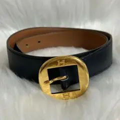 エルメス★ベルト★レザー★ヴィンテージ★黒系★○I刻印