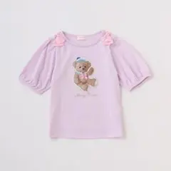 メゾピアノ マリンくま　5分袖Tシャツ