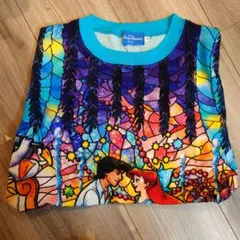 即日発送　ディズニー　リトルマーメイドアリエルとエリック 半袖Tシャツフランダー