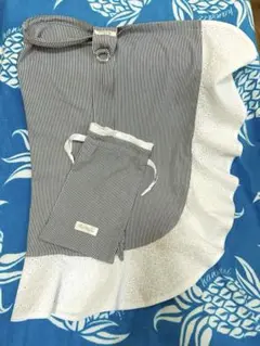 【美品】スイートマミー 授乳ケープ ブルーストライプ