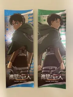 進撃の巨人 ステッカー2点セット エレン リヴァイ