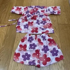 甚平 90cm ピンク 花