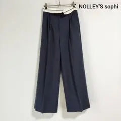 NOLLEY'S sophi　ウォッシャブル折り返しチノワイドパンツ