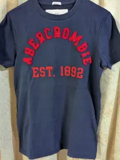 ビンテージAbercrombie 刺繍Tシャツ ネイビー