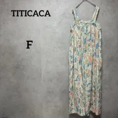 TITICACA チチカカ　ミルパプリント サロペットパンツ　F