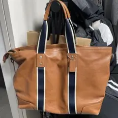 COACH コーチ トートバッグ ヘリテージ 2way ウェブ レザー ブラウン COACH - コーチ トートバッグ レザー ブラウン Bランク co9907cc