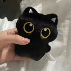 新品！黒猫のぬいぐるみ　チェーン付き　キーホルダー　ねこ