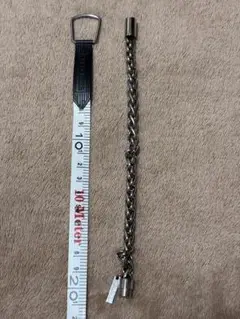 POLICE ステンレススチール 編み込みチェーンブレスレット 約20cm