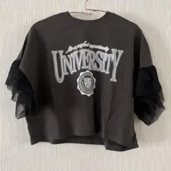 RAGEBLUE チュールそでプリントTシャツ　新品・未使用品　タグ付き　丈短