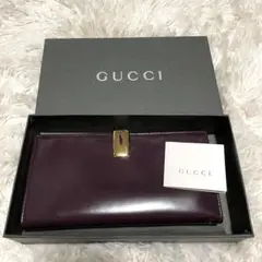 GUCCHI グッチ 長財布 箱付き パープル