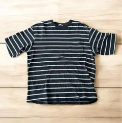 メンズ ボーダー Tシャツ Lサイズ 半袖　ネイビー