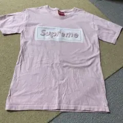 Supreme ロゴ Tシャツ Lサイズ ピンク
