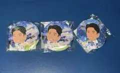 ベイスターズ　山本祐大　缶バッジ　キーホルダー　3個まとめ売り　ガチャガチャ