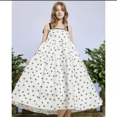ドリームシスタージェーン花柄綿ギンガムチェックキャミロングワンピース ⭐️お値下げ ドリームシスタージェーン花柄綿ギンガムチェックキャミロング