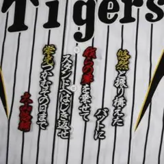 大山 応援歌 (行白金赤/黒) 刺 ワッペン 阪神 タイガース ユニフォームに