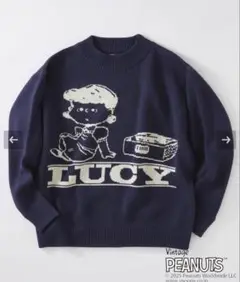 ジャーナルスタンダード　PEANUTS 別注 ダブル ジャガードニット　ルーシー