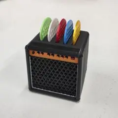 アンプ型 ピックホルダー カラフル ピック付き ピック立て ピックスタンド
