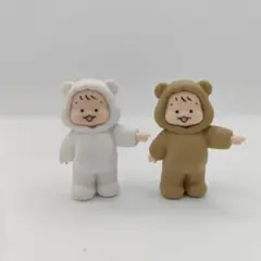 モコモコ赤ちゃんコレクション　たっち　ホワイト　ブラウン　2体セット