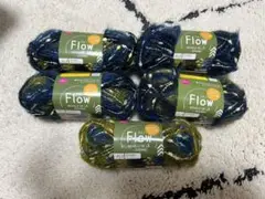 ダイソー　毛糸　Flow フロー　オーシャン　5玉セット
