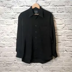 美品■MAJEUREX ロングスリーブシャツ ブラック 90sヴィンテージ