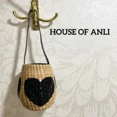HOUSE OF ANLI ハウスオブアンリ ハート スパンコール カゴバッグ
